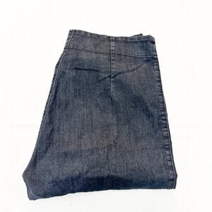 Prairie Underground Seam Pleat Side Zip Dark Wash Denim Jeans Size XL